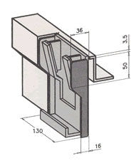 Kinnegrip / Stolpefeste / K20 / Innfelt / For langside