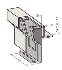 Kinnegrip / Stolpefeste / K20 / Innfelt / For kortside