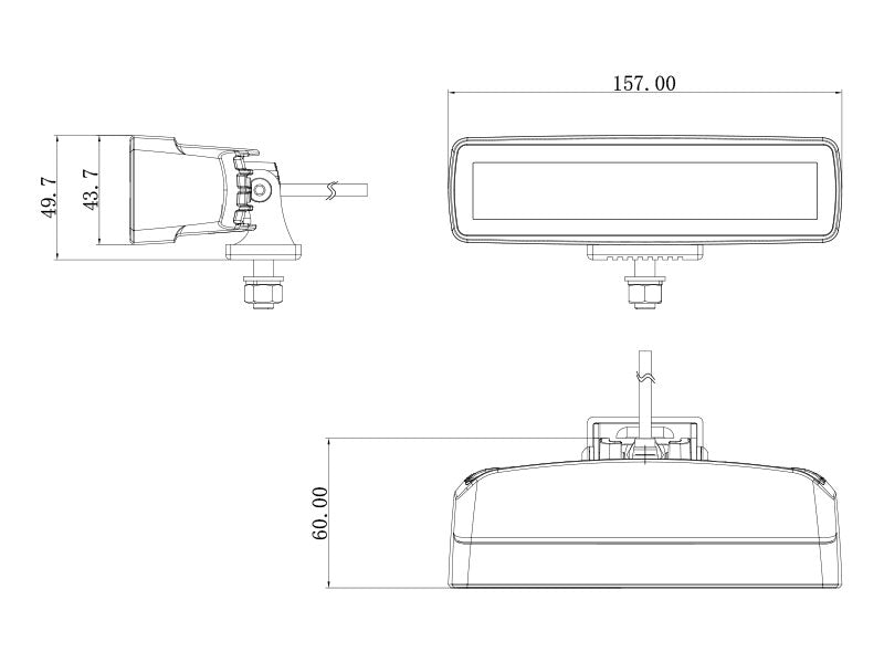 ARBEIDSLYS LED 30W, 2880/1490LM, KOMBI M/VARSELLYS