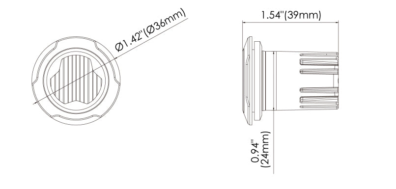 VARSELLYS LED FOR INNFELLING 12-24V