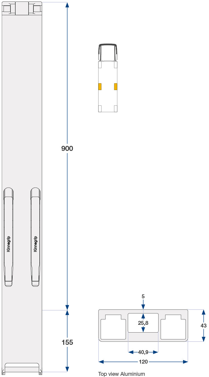 Sidestolpe K30 900mm