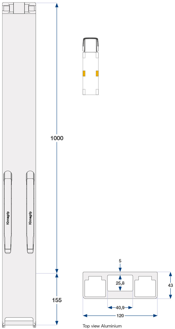 Sidestolpe K30 1000mm