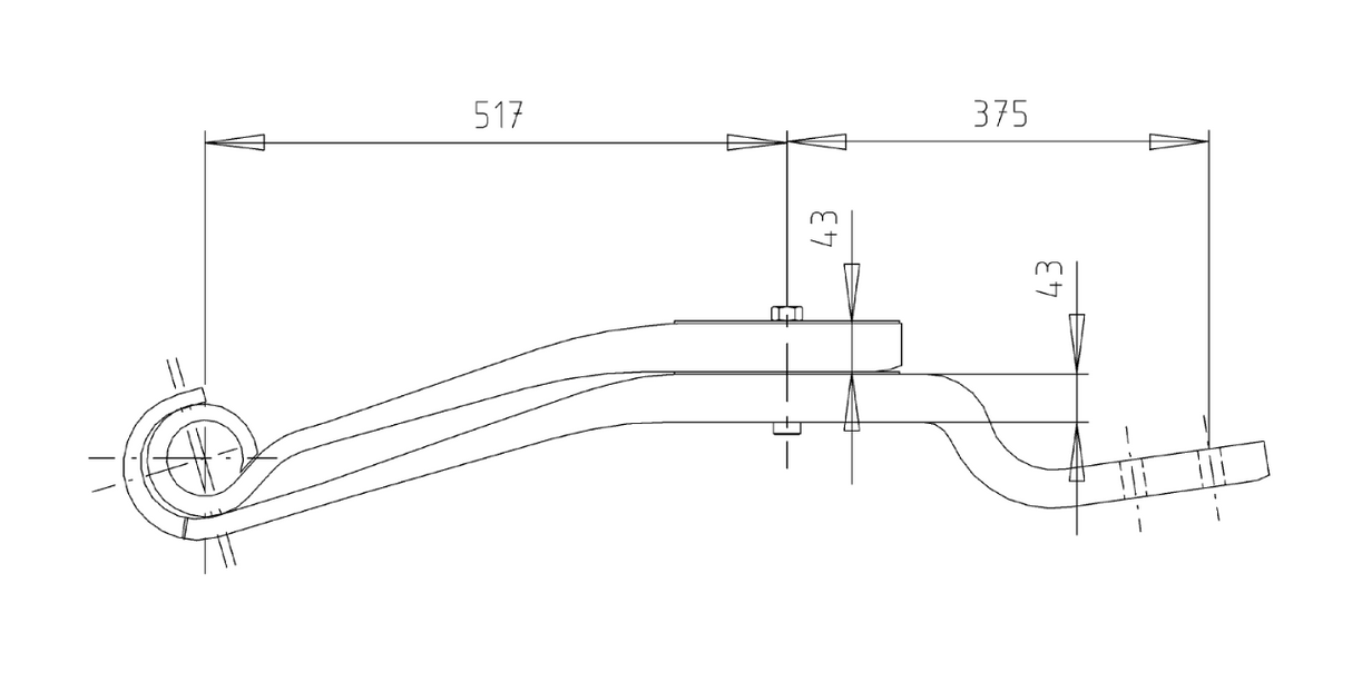 Bladfjær 43/43mm