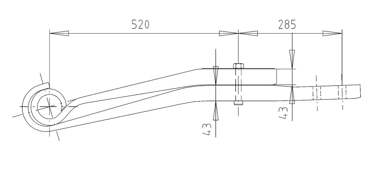 Bladfjær 43/43mm