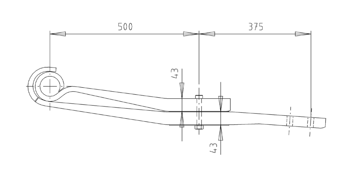 Bladfjær 43/43mm