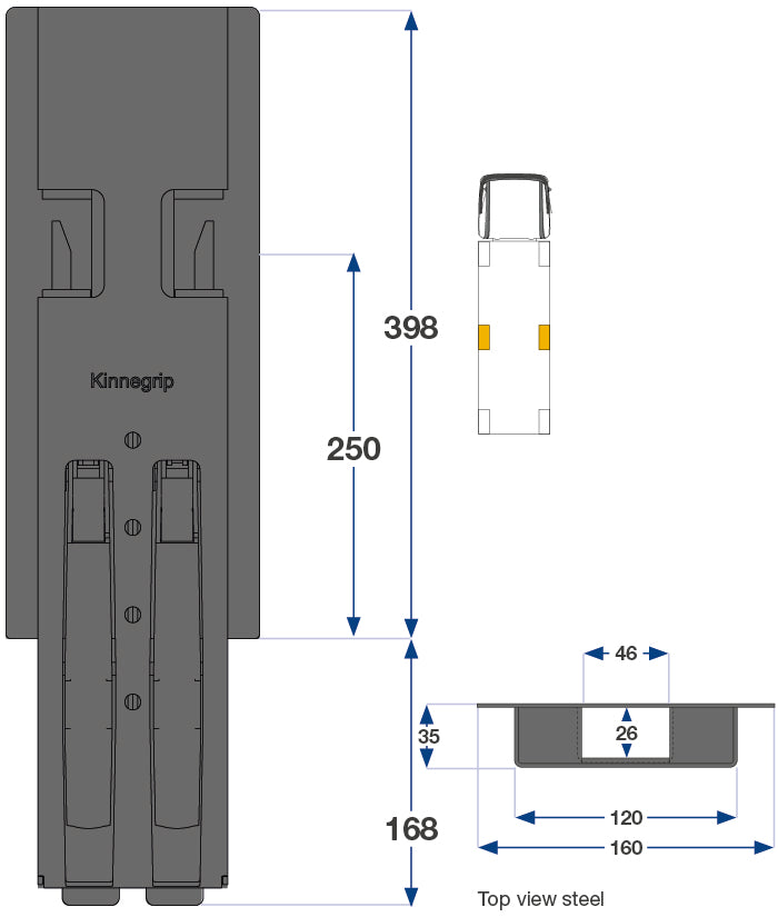 40cm Kinnegrip K5 Sidestolpe