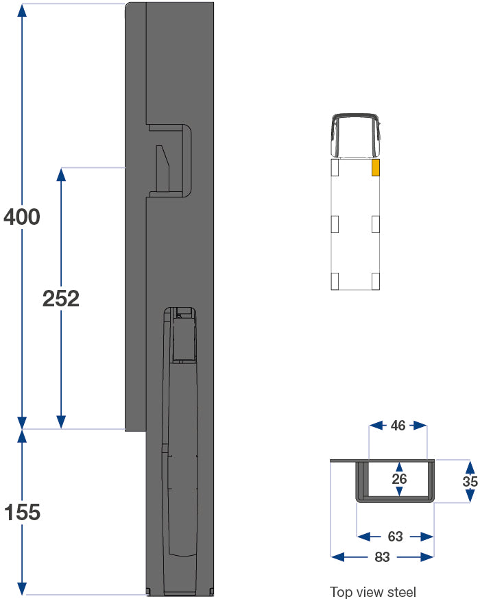 40cm Kinnegrip K5 H Foran