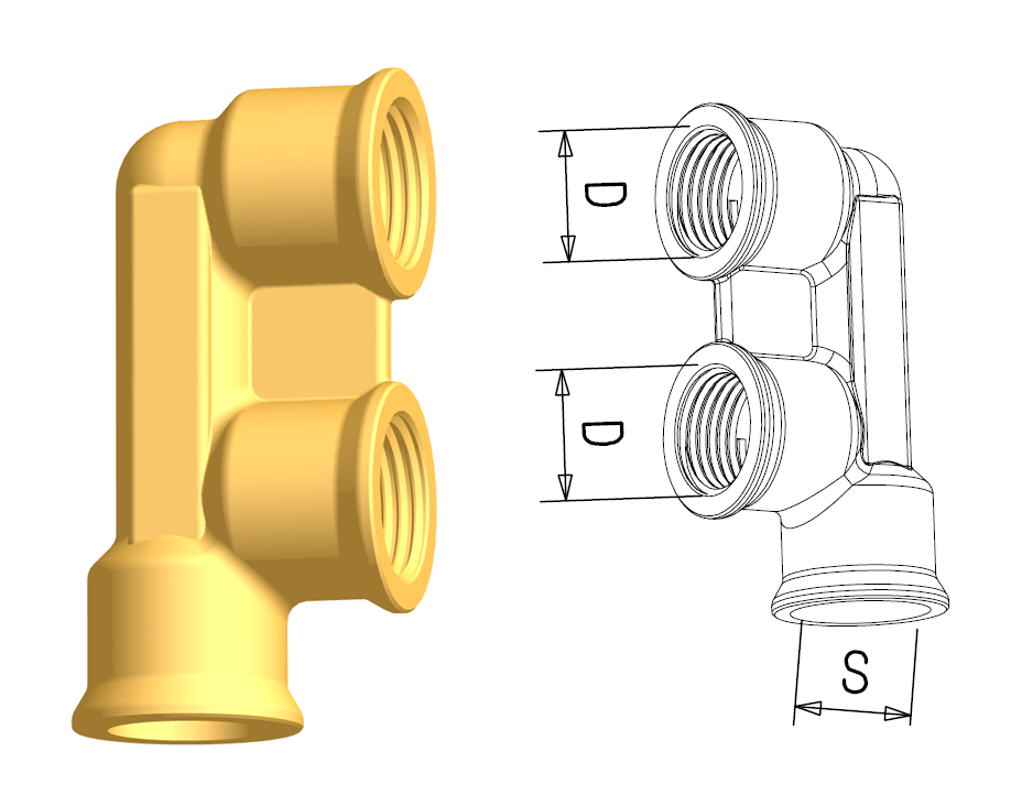 F-Forgrening Plug-In, P5 - M16x1,5 - Svivel