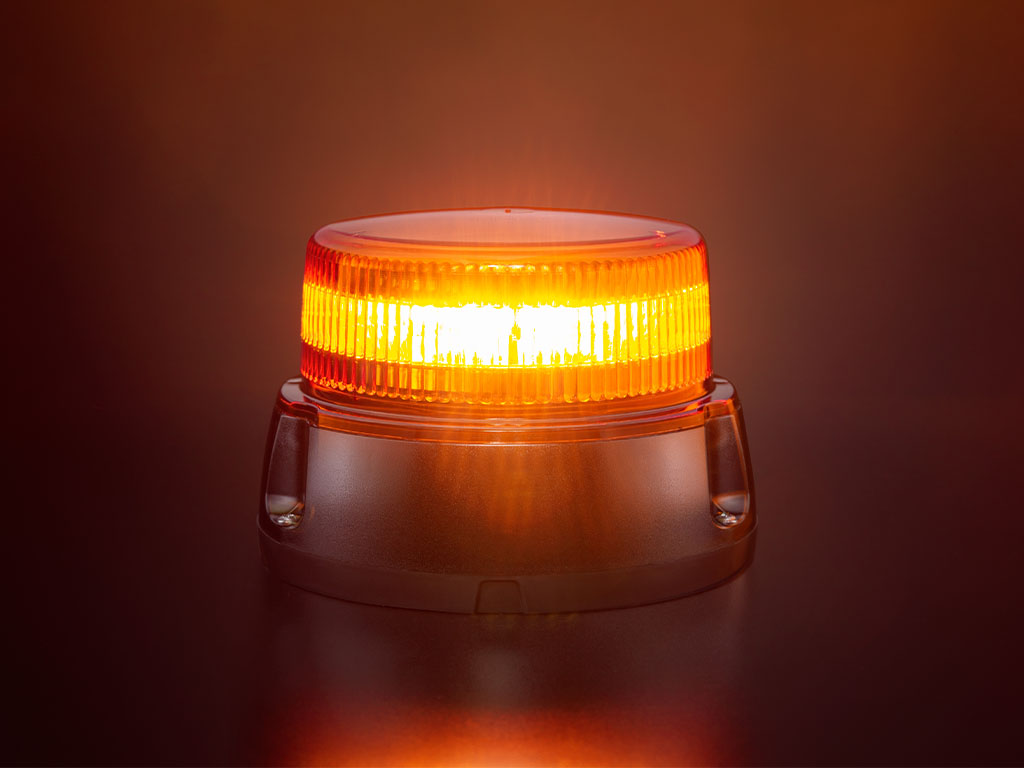 Varsellys Oransje LED 12-24V fastmontering