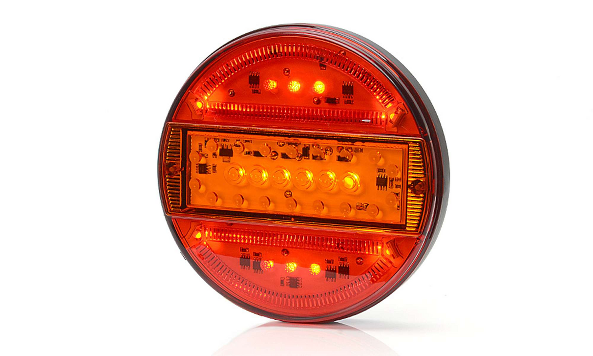 Baklykt LED 12-24V 3-Kam Rund