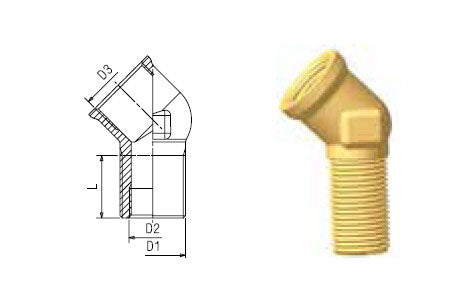 Albue 45° M16X1,5-M16X1,5