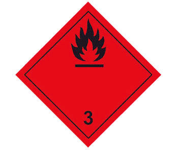 ADR Skilt 300x300mm Selvklebende Kl. 3 Brannfarli
