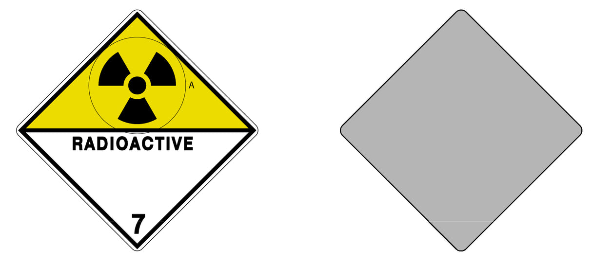 ADR Skilt 250x250mm Alu Kl. 7 Fareskilt Radioaktiv