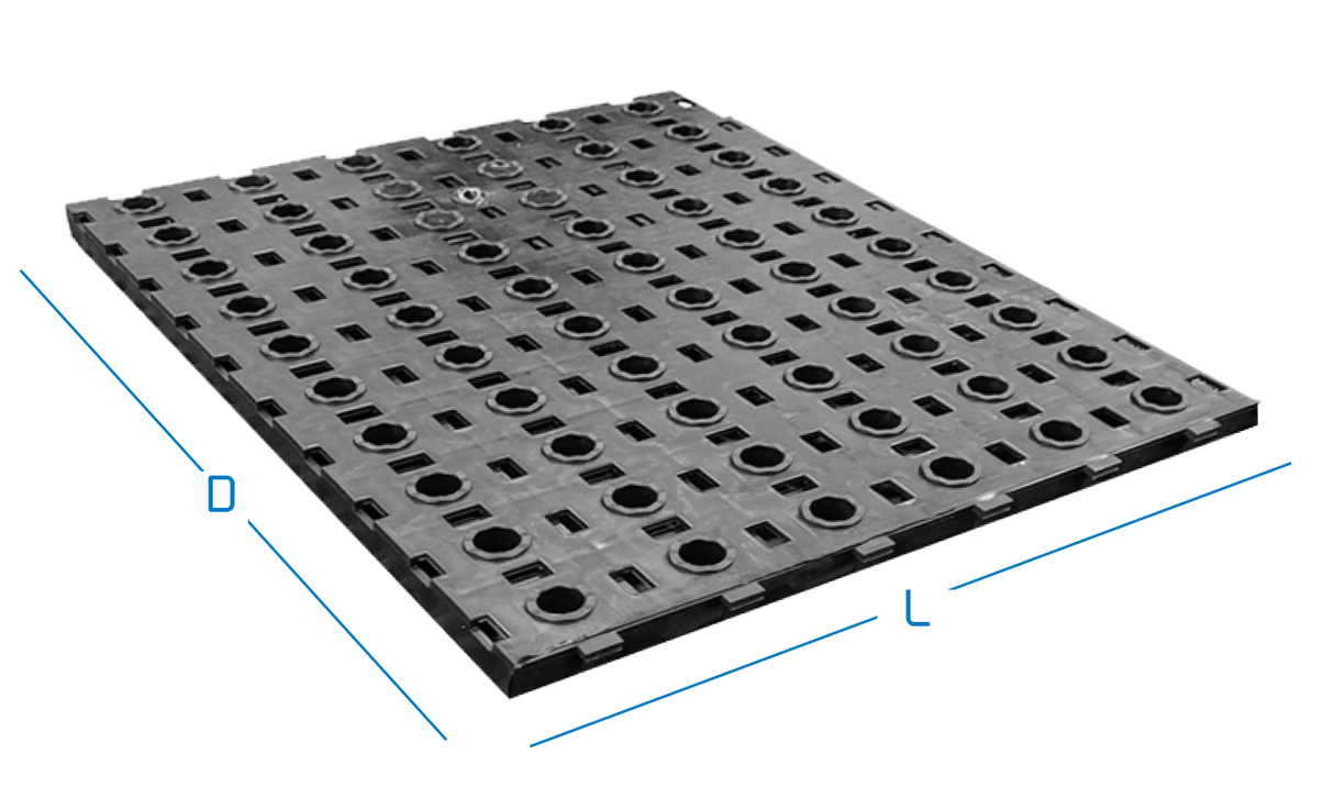 Plastbunn for verktøykasse - 1000x 500