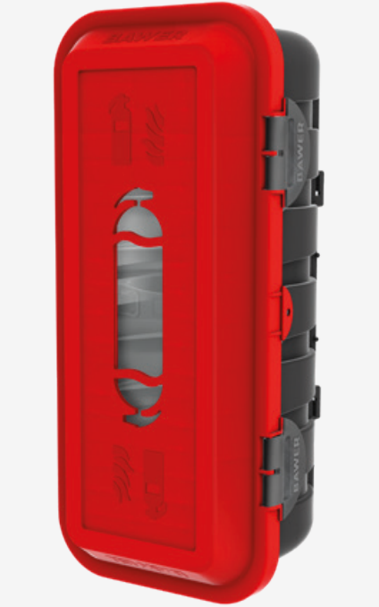 Plastboks For 6Kg Brannslukker Rødt Lokk