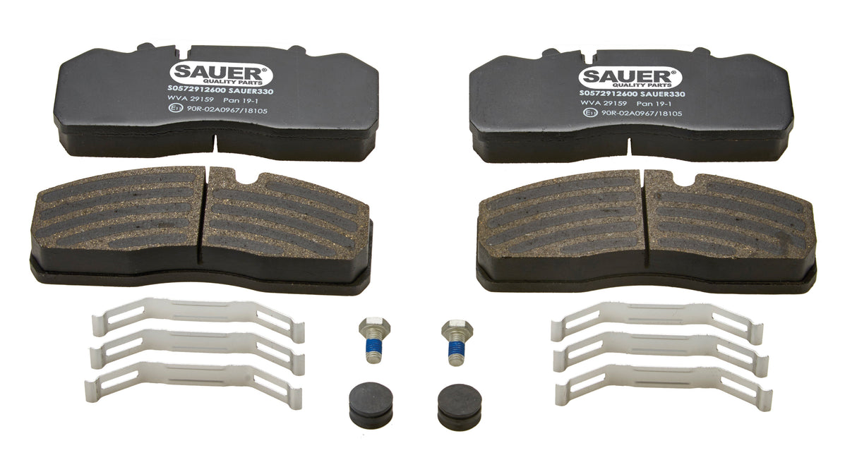 Bremsekloss-sett, 19,5", PAN 19-1, Schmitz / SAF