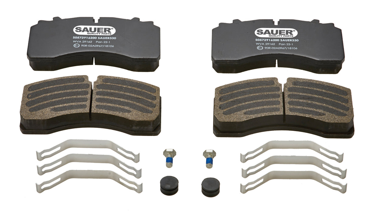 Bremsekloss-sett, 22,5", PAN 22-1, Schmitz / SAF ++