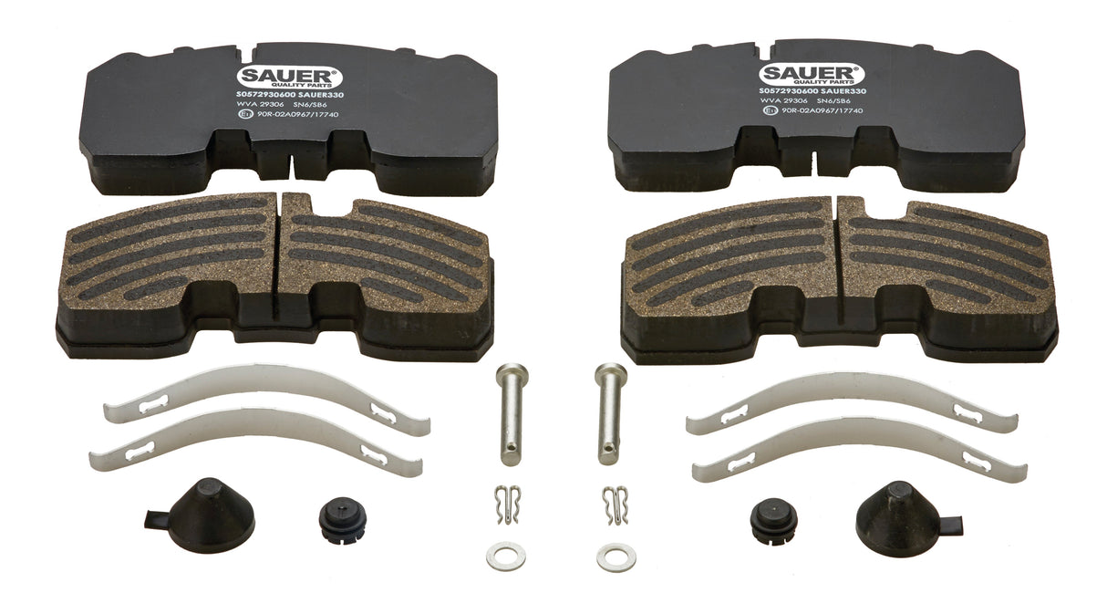 Bremsekloss-sett, 19,5", SB6 / SN6, BPW