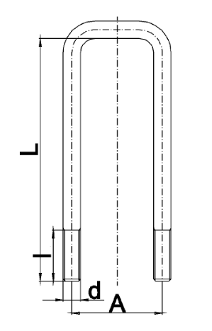 U-Bøyle M24x2 / L:420mm