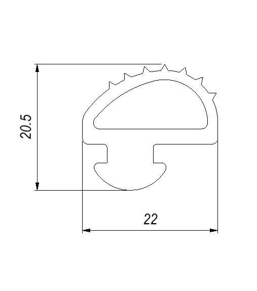 Gummilist G-625 For Alu.Profiler K5