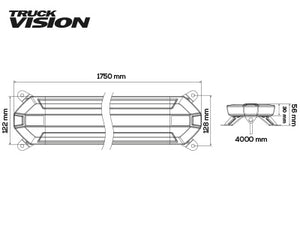 Varsellysbjelke oransje 1750mm 12-24V (E) Slim-Lin