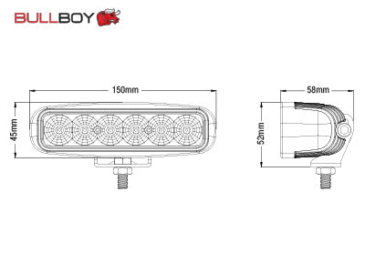ARBEIDS/RYGGE LYS LED 18W 1440LM. 9-32V