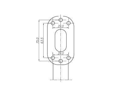 Markeringslys med gummiarm, 90°, rød/hvit, venstre