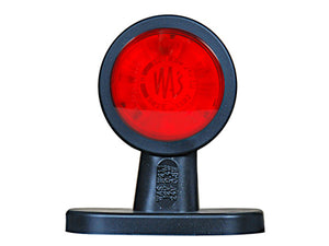 Markeringslys med gummiarm, kort, rød/hvit