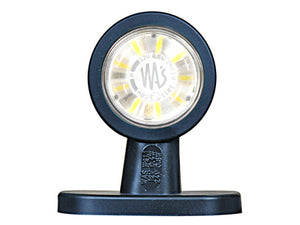 Markeringslys med gummiarm, kort, rød/hvit