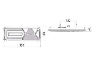 Baklykt henger  LC12 LED Høyre