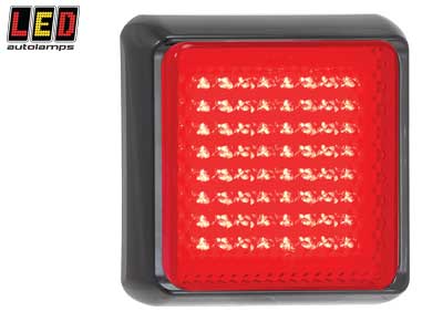 Baklys LED, 12-24V, rød