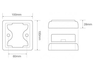 Baklys LED, 12-24V, bak-brems-blink