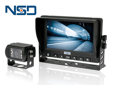 RYGGEKAMERASETT 12-24V  7" SKJERM M/KABEL