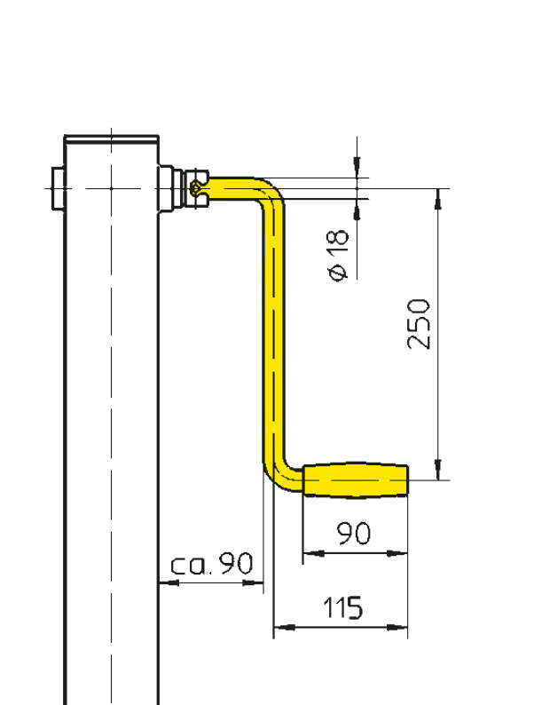 Sveiv til 2048.3p, lengde 26cm
