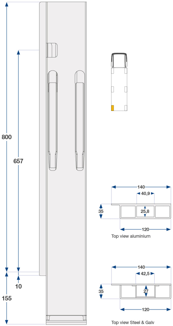 80Cm Kinnegrip K20 V Be, Stål