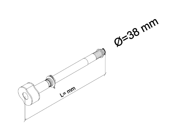 Nokkaksel SN 300 679,5mm Ø38 Venstre