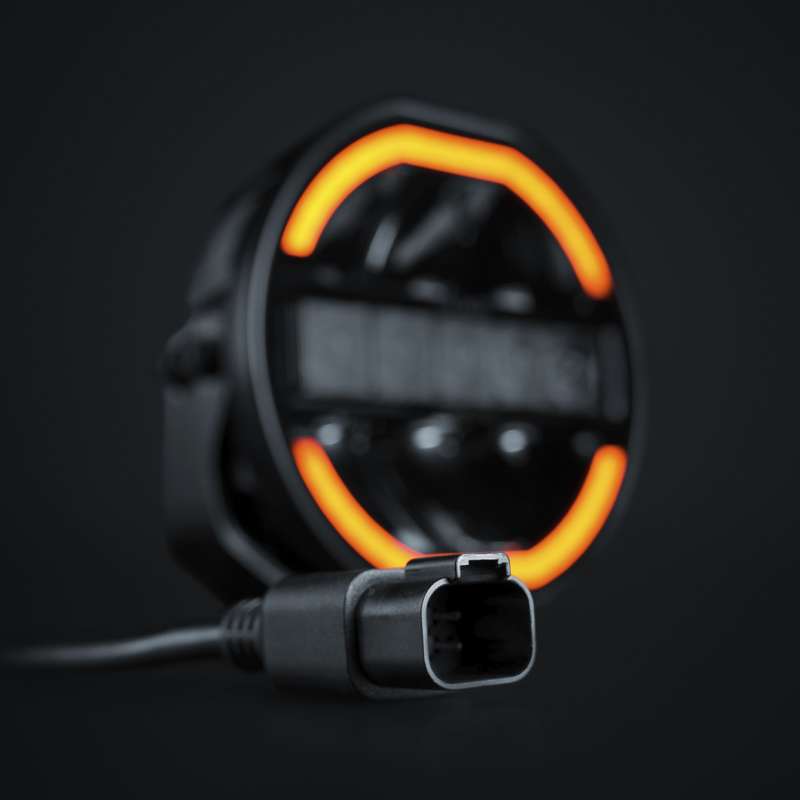 SIBERIA SKYLORD Ekstralys 7" / Hvit/Oransje / Med Xperience Mode