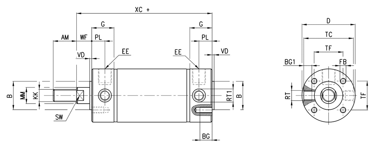 Luftsylinder Orlandi SHD