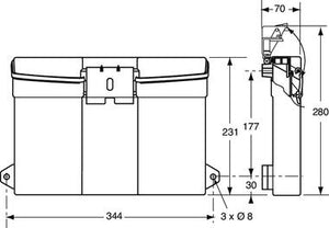 Dokumentboks Vanntett Plast         M12A