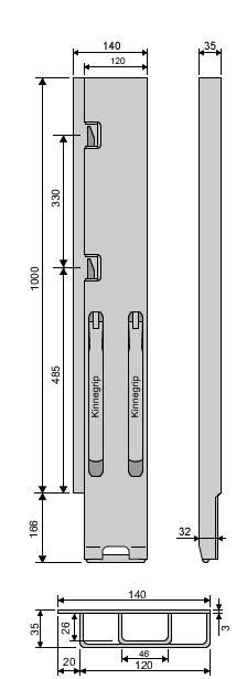100cm Kinnegrip K4 V Bak Be