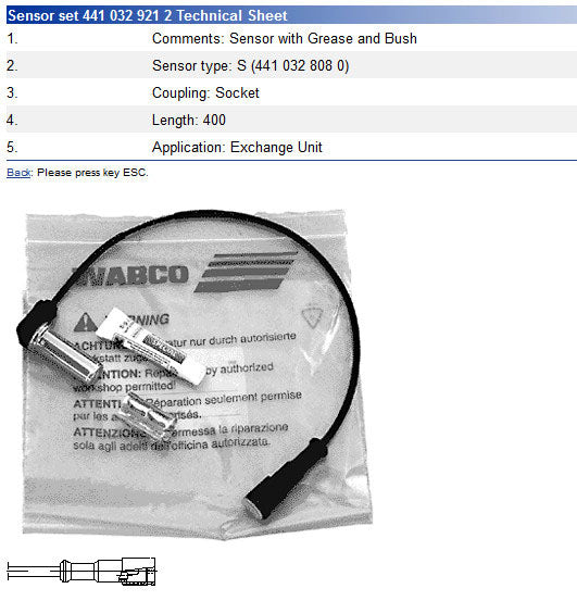 Sensorsett vinkel 0,4M