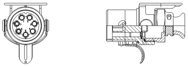 Abs støpsel hengerdel 24V