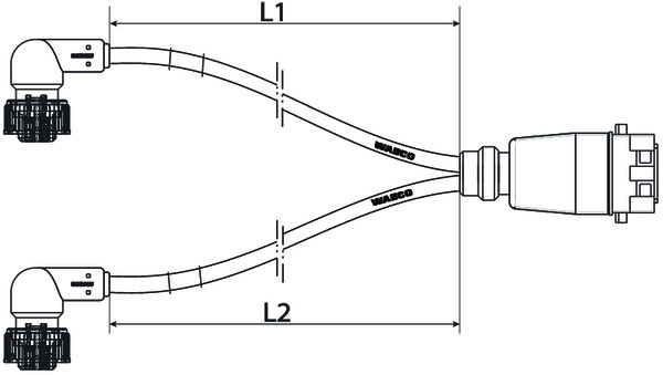 Modulatorkabel A+B 1/1M