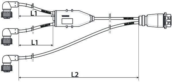 Kabel for tre enkle modulatorer  6/6/1
