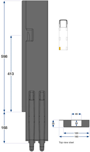 60cm Kinnegrip K5 V Bak Be