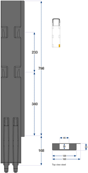 80cm Kinnegrip K5 H Bak Bd 2-Port