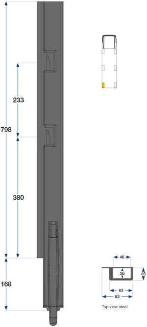 80cm Kinnegrip K5 V Bak M/2 Port