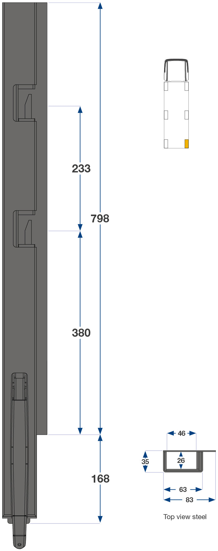 80cm Kinnegrip K5 H Bak M/2 Port