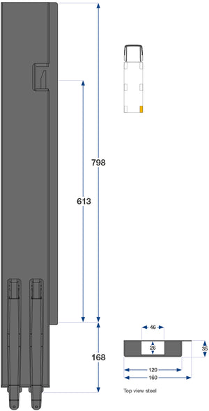 80cm Kinnegrip K5 H Bak Be