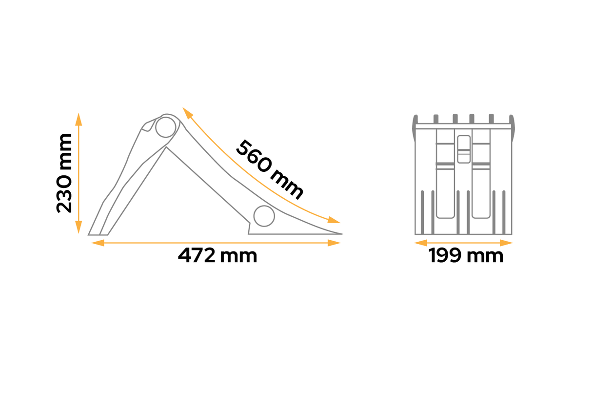 Fellbar stoppekloss plast E53 Origami